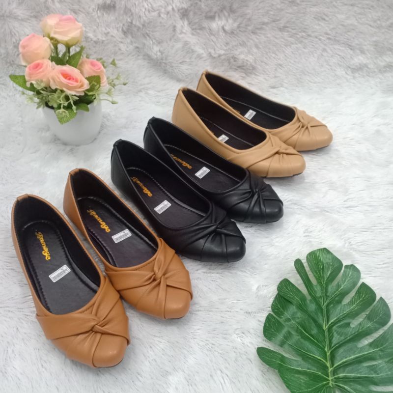 SEPATU FLAT SHOES WANITA SOL KARET H09 SIZE 37 / 44