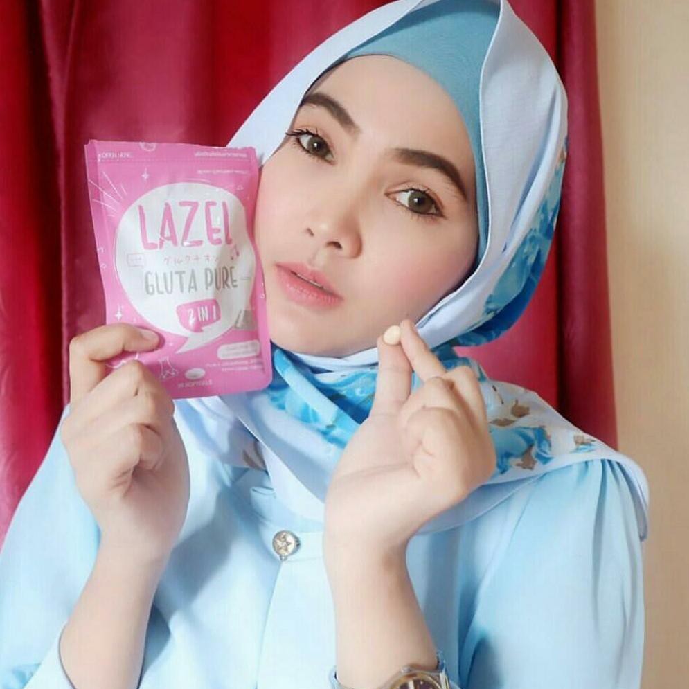 Lazel Gluta Pure 2 in 1 Isi 30 Softgel By Skinest Thailand 100% Original SUPLEMEN PEMUTIH