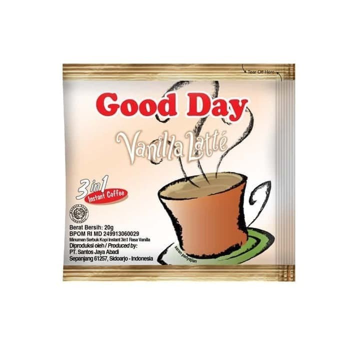 

Kopi Good Day Vanilla Latte 1 Pack isi 50 Sachet