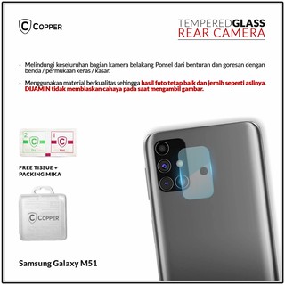 Samsung M51 - COPPER Tempered Glass Kamera