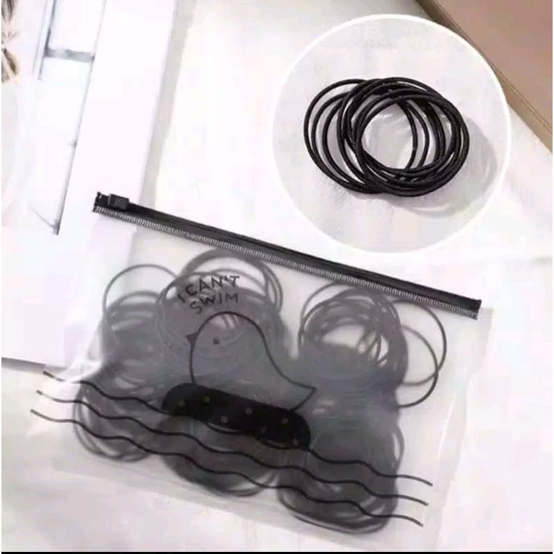 karet ikat rambut warna warni /pack (random)-2