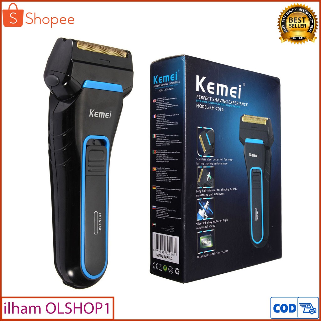 Shaver Kemei KM-2016 Electric Alat Cukur Kumis Dan Jenggot