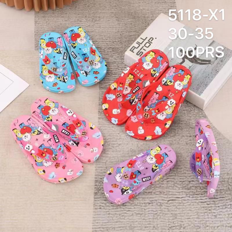 Sandal Jepit Anak Perempuan Import Motif BT21 BTS