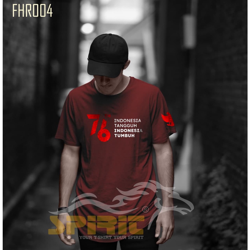 17 AGUSTUS T-Shirt BAJU KAOS 17 AGUSTUSAN KAOS KEMERDEKAAN INDONESIA KAOS HUT RI KE 76 100%Cotton