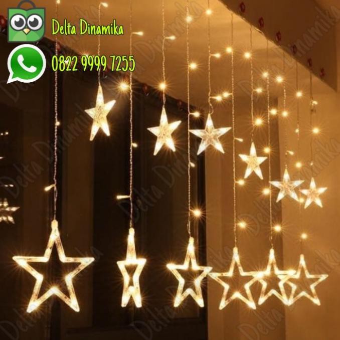 lampu natal led model bintang bintang