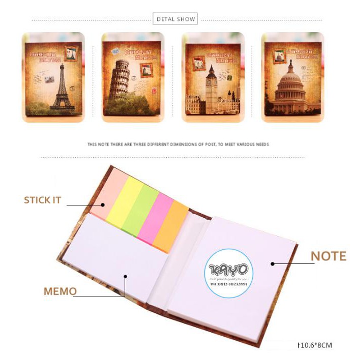 

Buku memo, buku memo 3 in 1, buku memo stikc it note, buku serbaguna