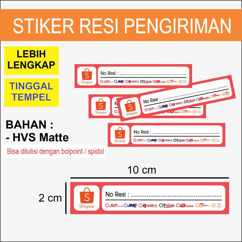 

[ ISI 100PCS ]Stiker Resi Pengiriman Label Resi Pengiriman TERLARIS