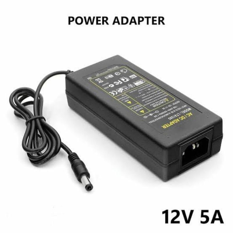 ADAPTOR 12V 5A murah 12 volt 5 Ampere AC / DC ADAPTER Power Supply