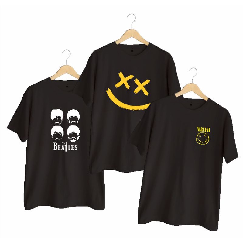 KAOS BAND| NIRVANA | KAOS ACDC | KAOS THE BEATLES | KAOS MURAH | GROSIR