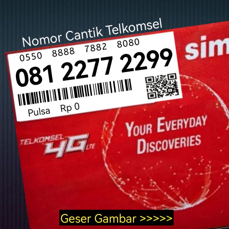 Nomor Cantik TELKOMSEL KARTU AS ABAB AABBCC BUKAN TRIPLE KWARTET PANCA HEXA SAPTA ILUFA