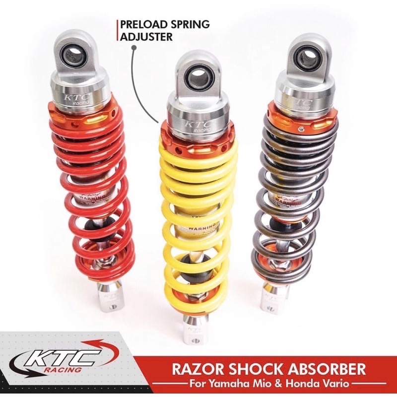 SHOCK KTC SINGLE RAZOR  NON CLIK ORIGINAL VARIO/BEAT/MIO/SHOCKBREAKER KTC RACING ORIGINAL