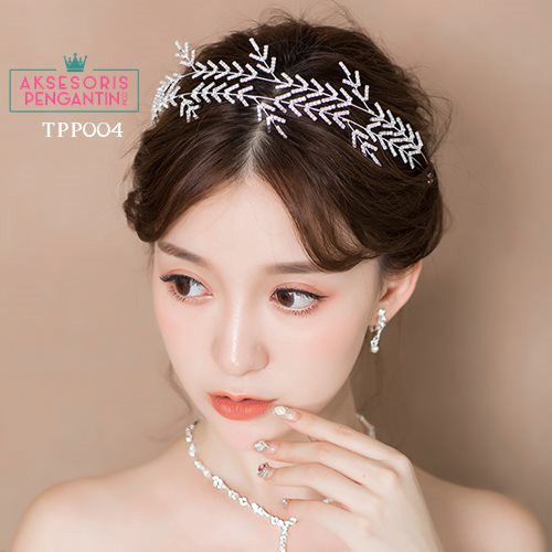 [BISA COD] AKSESORIS WANITA HEADPIECE PENGANTIN TIARA HIJAB TPP004