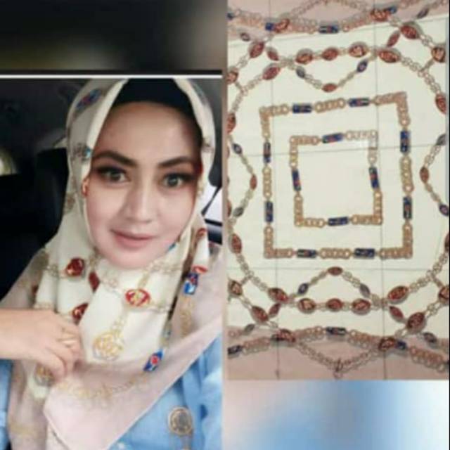 DEENAY KW 3110 MOTIF GUCCI HIJAB MURAH HIJAB SEGI EMPAT KONVEKSI HIJAB