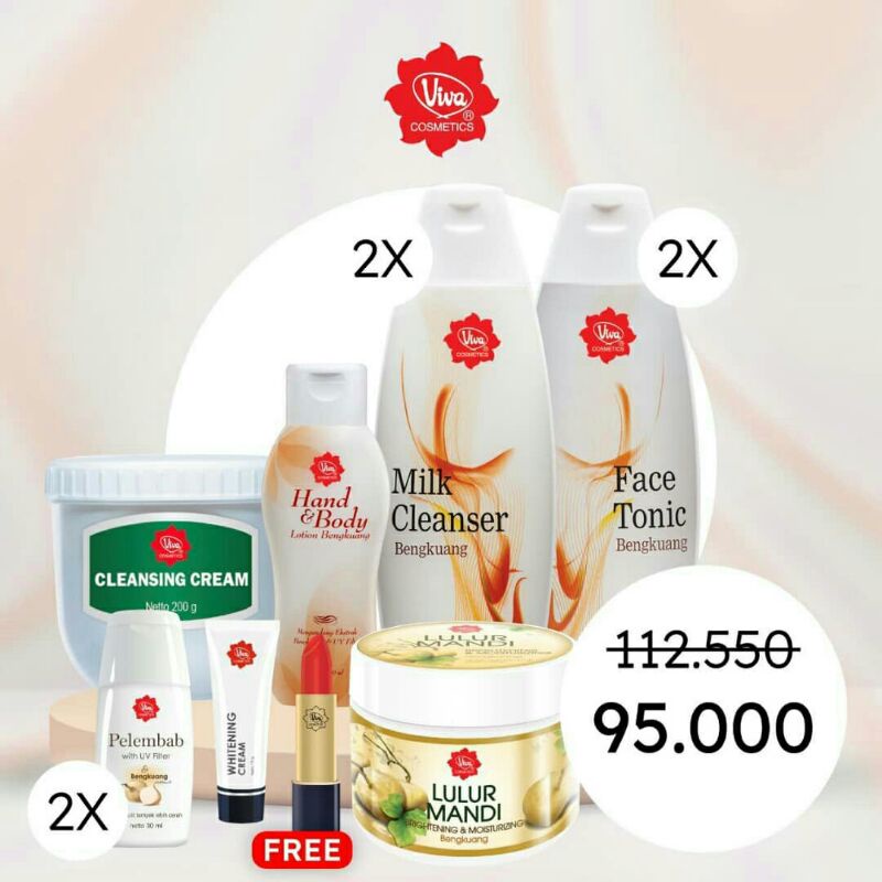 Paket 2Milk Cleanser Bengkuang 200ml 2FaceTonic Bengkuang 200ml 2Pelembab Bengkuang Viva