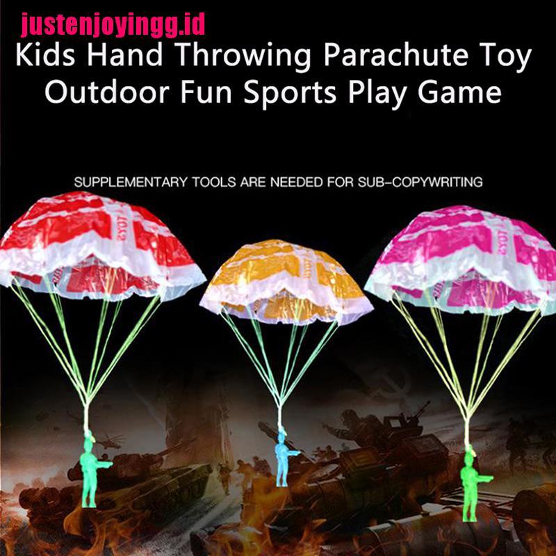 Justenjoyingg.id 2Pcs / Set Mainan Parasut Lempar Tangan Untuk Anak Laki-Laki / Perempuan / Outdoor / Olahraga