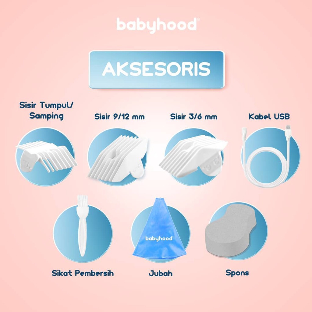 ELEK122 CUKUR RAMBUT BABYHOOD HAIR CLIPPER WATERPROOF &amp; SAFETY BB2011CUKUR RAMBUT BABYHOOD HAIR CLIP