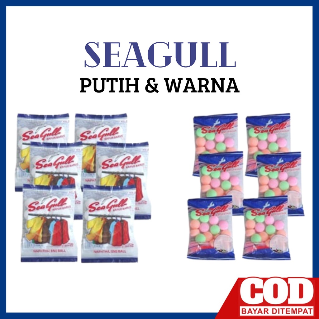 SEA GULL PAKAIAN . Seagull 25gr x 6 bungkus . Kapur Barus Kamper Pengharum Lemari dan Kamar Mandi