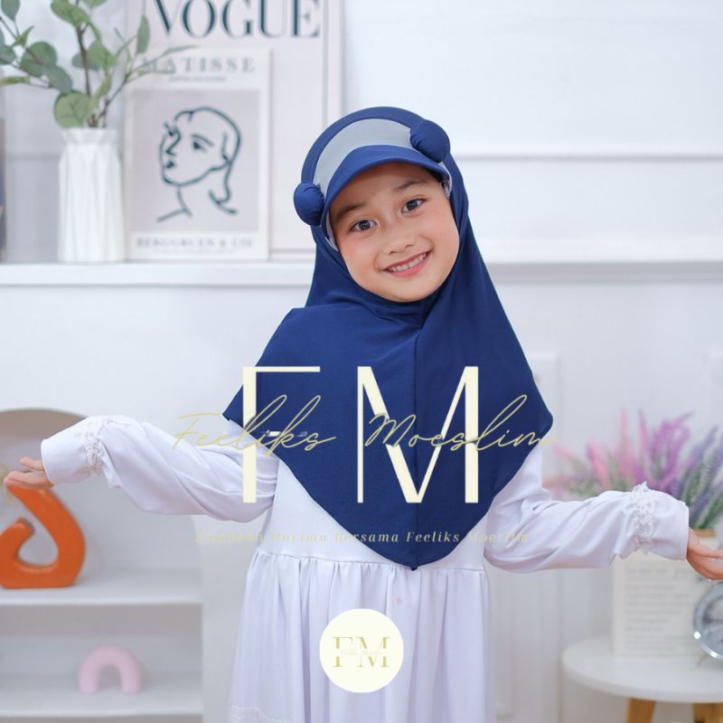 Hijab Anak Jiltop Pompom / Jilbab anak nyaman lucu murah kualitas PREMIUM