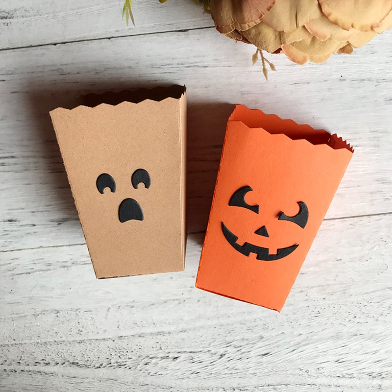 Zzz Cetakan Stensil Cutting Dies Motif Popcorn Halloween Untuk Scrapbook / Craft Handmade DIY