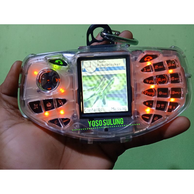 n gage clasic transparan hardcase depan belakang