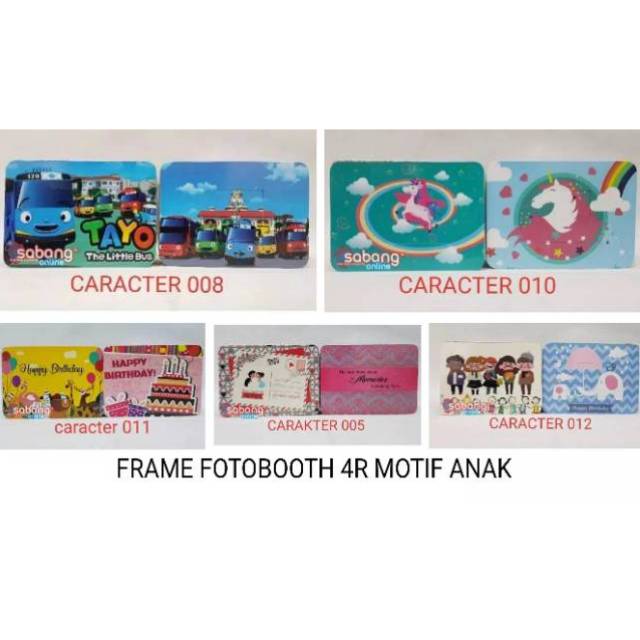PRAME 4R KERTAS KARAKTER / FRAME PHOTO BOOTH