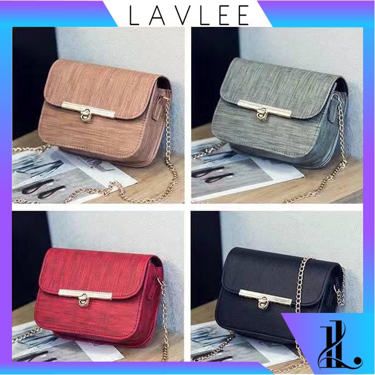 {Lav - T338} Tas Selempang Model Kayu / Tas Wanita