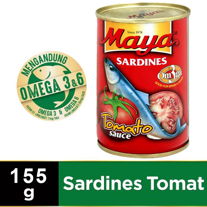 

MAYA Sardines Sarden dalam Saus Tomat 155 gram