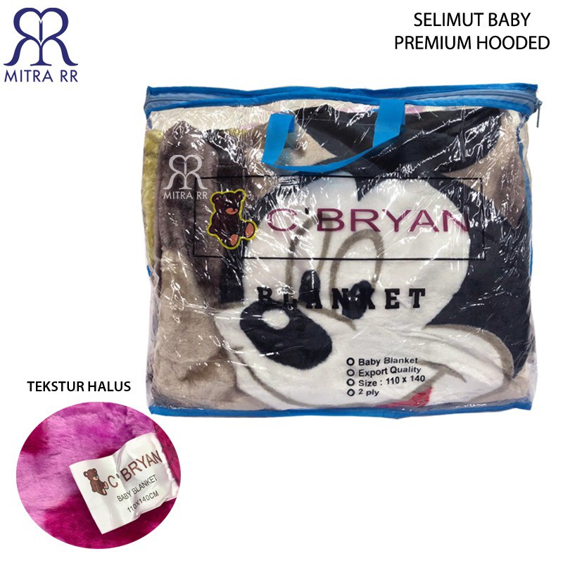 Selimut Bayi Premium Double Fleece Bulu Halus Ukuran 110x140