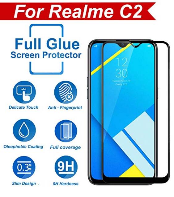 Tempered glass realme C2/ A1k fullCover