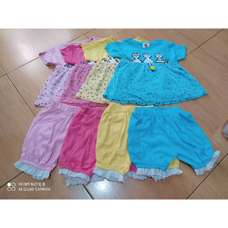 Stelan Dress Bayi Perempuan 3 - 9 Bulan