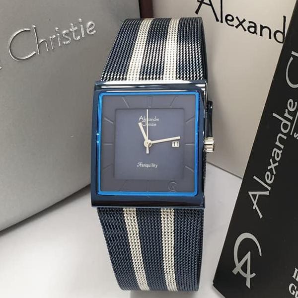 Jam Tangan Wanita Alexandre Christie AC 8333 Original - Blue Silver unisex