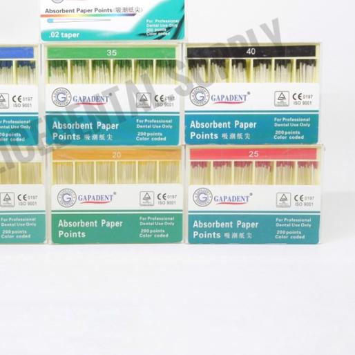 ☎ Dental Paper points paper point 1 kotak isi 200 pcs - no 40 ➦