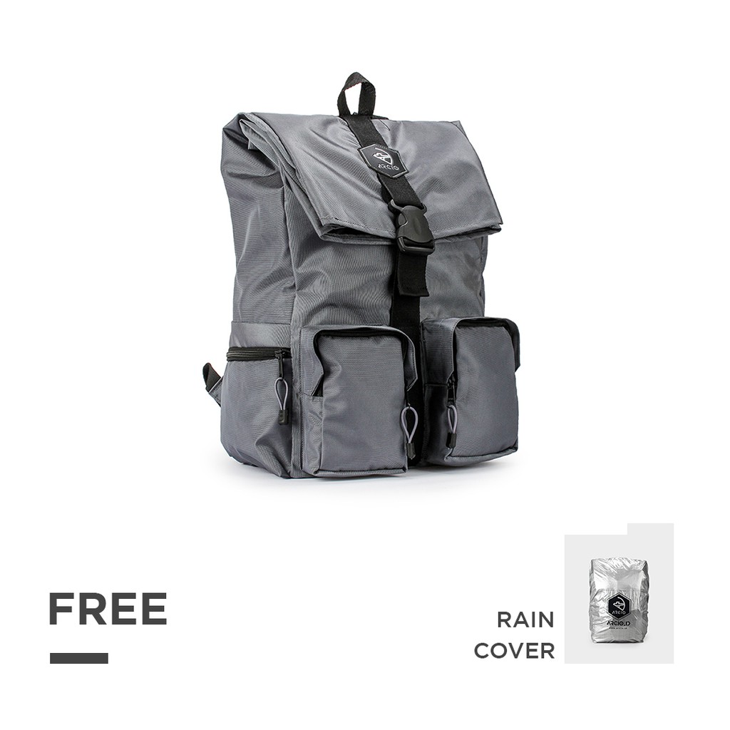 KIMMY GREY Tas Ransel Gulung Atas Roll Top Gunung Outdoor Pria Wanita - Backpack
