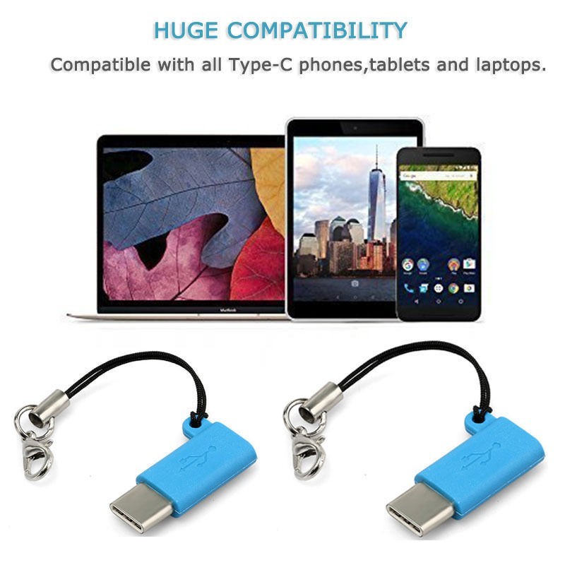 1Pcs USB Cable Mini Micro USB Female to Type C 3.1 Male Adapter USB C Converter