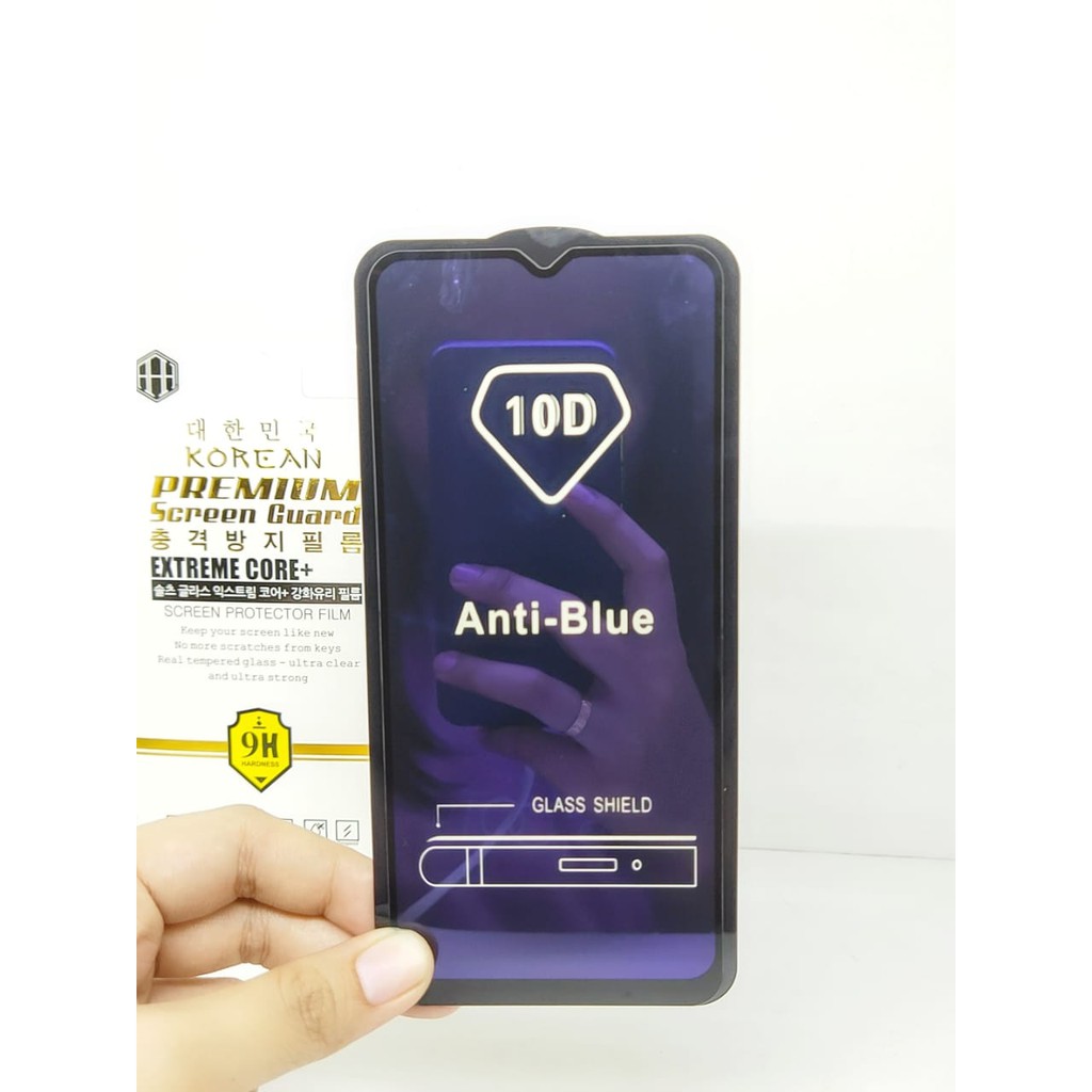 KOREAN Blue Ray 10D Oppo A5 2020 A9 2020 6.5 inchi Tempered Glass FULL GLUE ANTI RADIASI