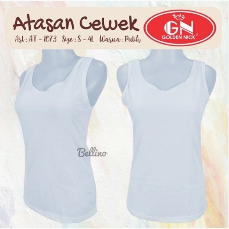 Singlet Super Jumbo Wanita Golden Nick XXL XXXL Gn1073 Tanktop Jumbo 3L 4L Wanita Tali Sedang