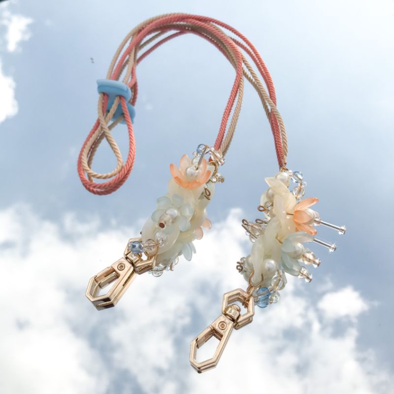 Strap Mask / Rangkai Strap Masker / Pengait Masker Hijab / Tali Gantungan Masker / Headloop / 2in1 Tali Masker / Tali Masker Premium / Konektor Masker / Konektor Masker Hijab / POMPOENY