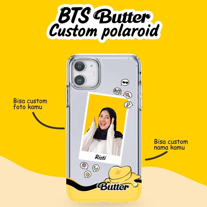 bts butter custom polaroid softcase iphone 11 pro max samsung a71 a72 oppo a54 realme c21 c25 reno 5