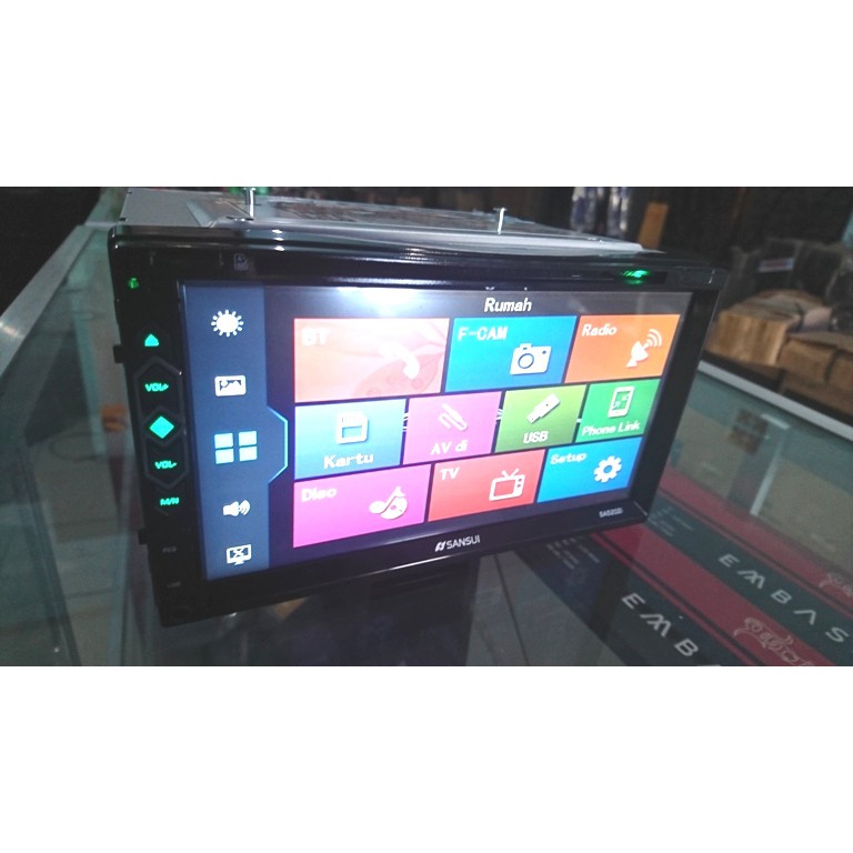 Head Unit dvd Mobil Tape Double Din SANSUI JAPAN INNOVATION PHONE LINK