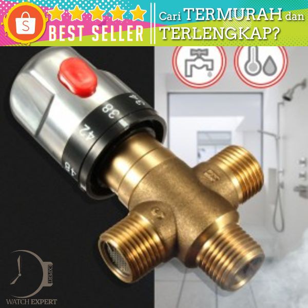 Thermostatic Mixing Valve 3-Way Female Thread - Xueqin DN15 Coklat