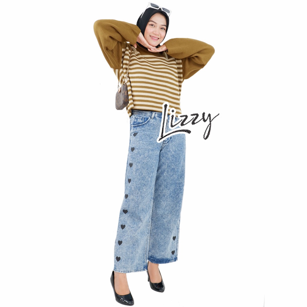 Lizzy - KNITWEAR SWEATER CROPTY BELVA STRIPE PREMIUM