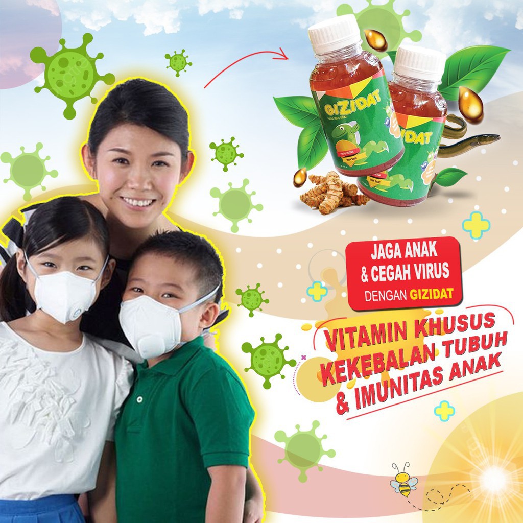 GIZIDAT Original - Madu Penambah Nafsu Makan Berat Badan Kecerdasan Anak 100% ORI Madu Gemuk Bayi