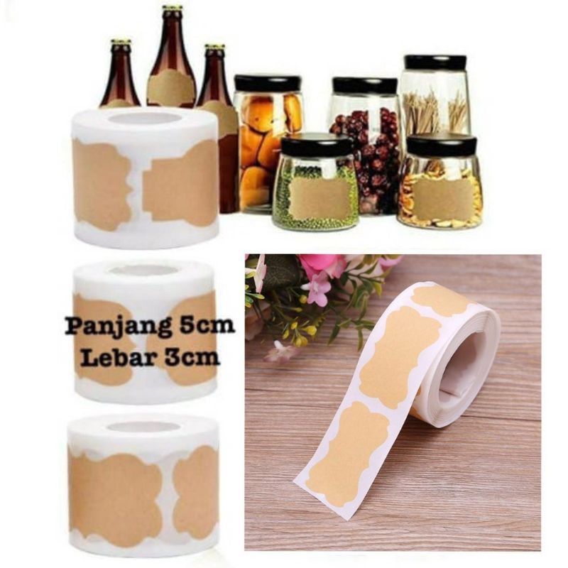 Stiker lebel motif bulat thank you / tempelan stiker tulisan thanks you isi 100 pcs-Label kosong 20pcs