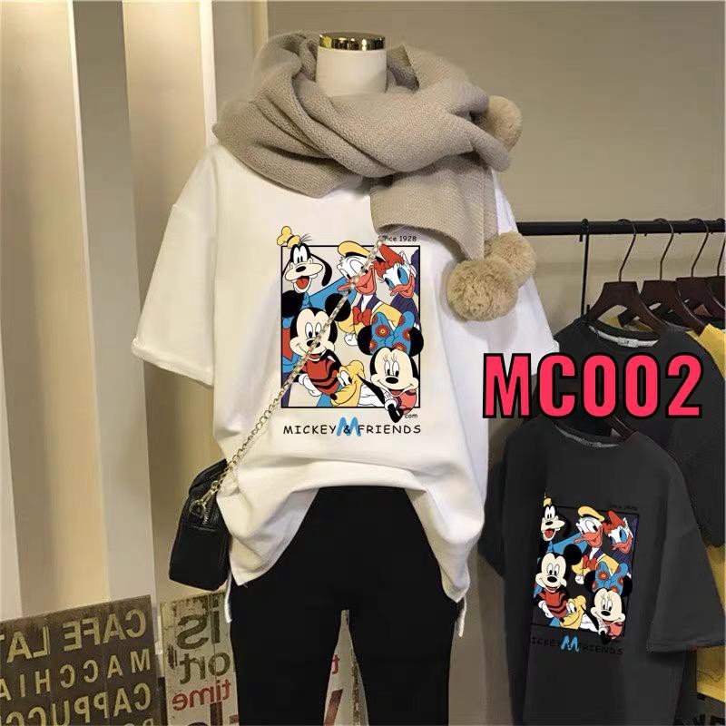 Oversize Tee Tshirt Model Longgar Utk Wanita Motif Mickey Mouse MC002