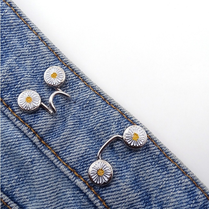 Detachable waist collection artifact button adjustment, nail-free button daisy/Broosh/Snap Button