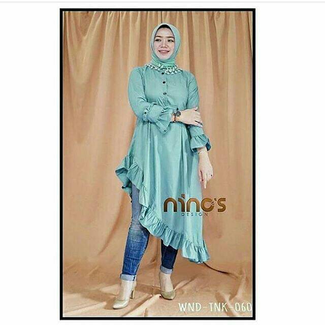 BAJU TUNIK POLOS NINOS/ATASAN WANITA/ DRESS MUSLIM/PAKAIAN WANITA/FASHION WANITA