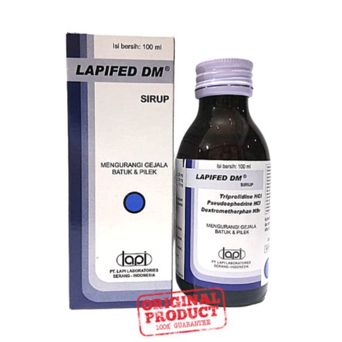 LAPIFED DM Syrup 100 ML - Obat Flu Pilek Alergi Sirup