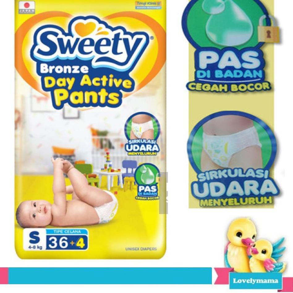 M0Q Sweety bronze day active pants S36+4 / sweety S 36 popok celana S36 W8S (Laris)