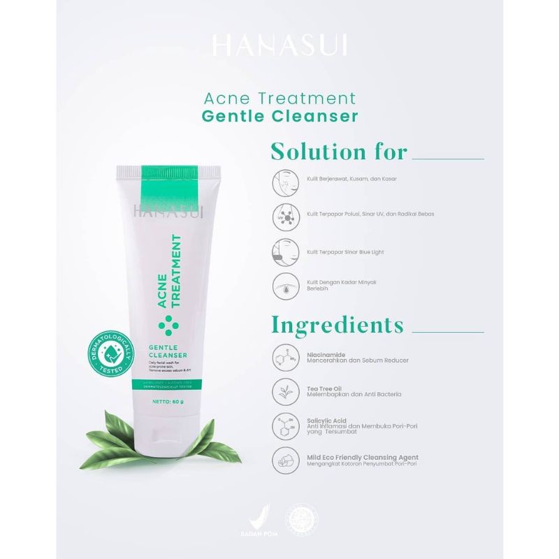 HANASUI ACNE TREATMENT/CREAM HANASUI JERAWAT/BPOM