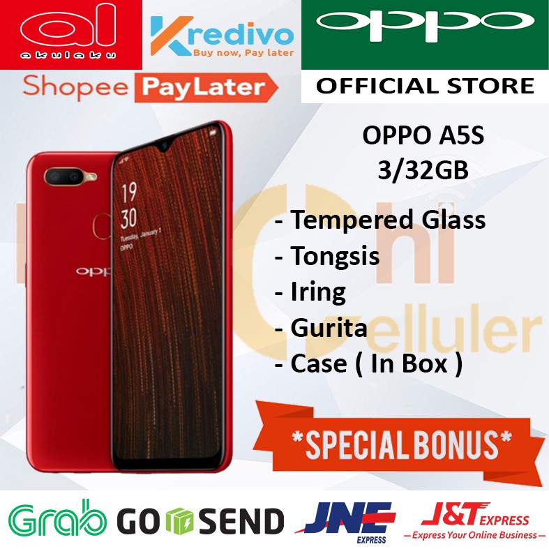 OPPO A5S 3/32GB GARANSI RESMI ORIGINAL FULL BONUS